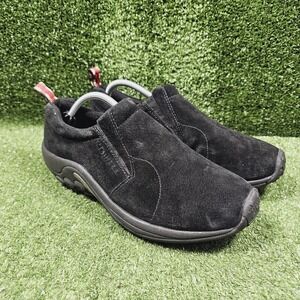 Merrell Jungle Moc Midnight Black Suede Slip On Sneakers Mens Size 10.5
